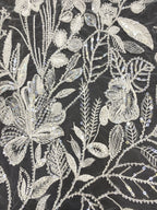 Bugle Bead & Sequin Embroidered Bridal Fabric — fabric photo 3