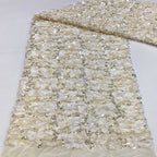Dense Multisize Sequin Embroidered Chiffon