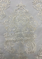 Dense Sequin Embroidered Bridal Fabric — fabric photo 5