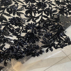 Floral Multisize 3–7mm Sequin Embroidery Fabric — fabric photo 3