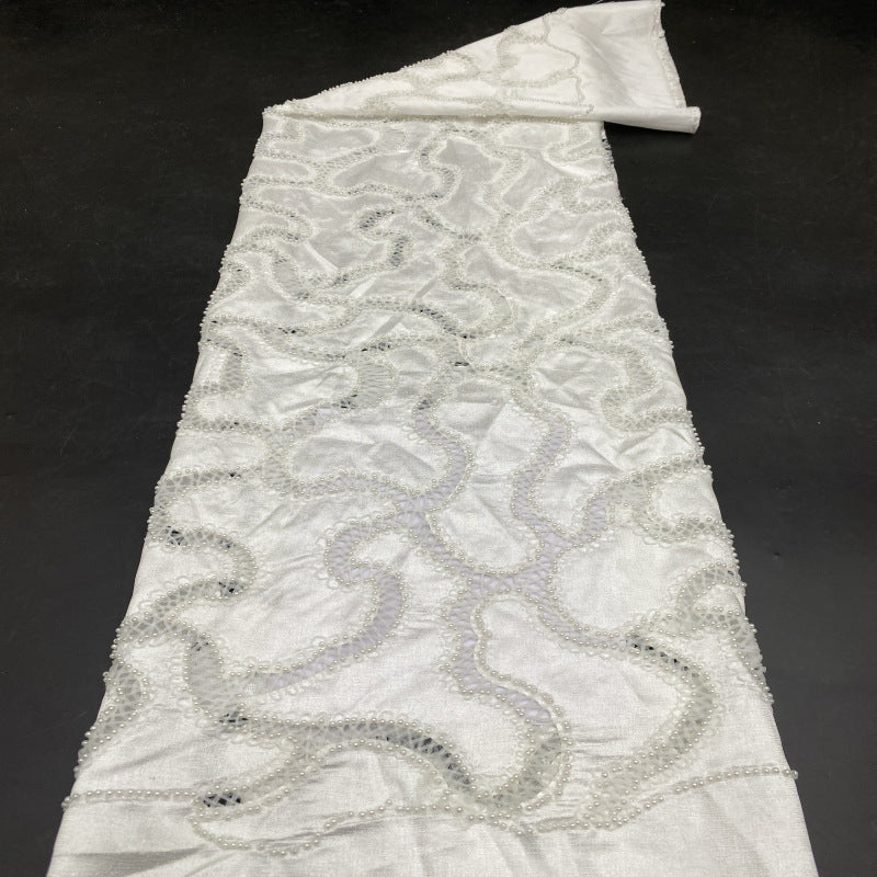 Cordwork Embroidered Bridal Fabric — fabric photo 2