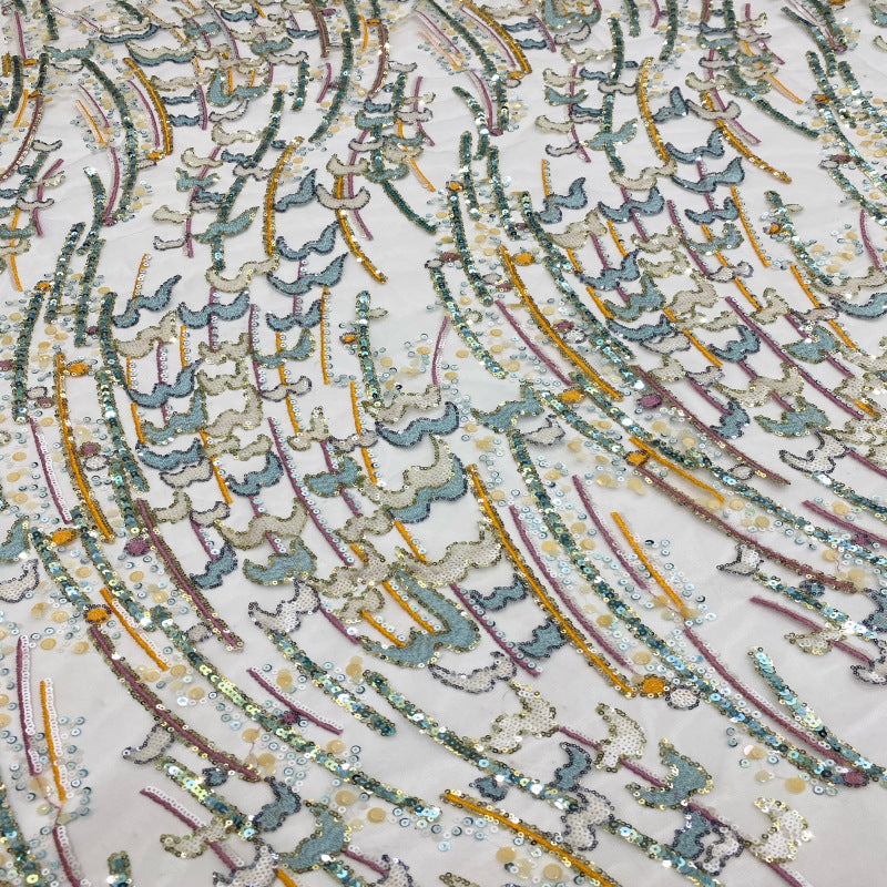 Mesh with 2–9mm Sequin Embroidery — fabric photo 4
