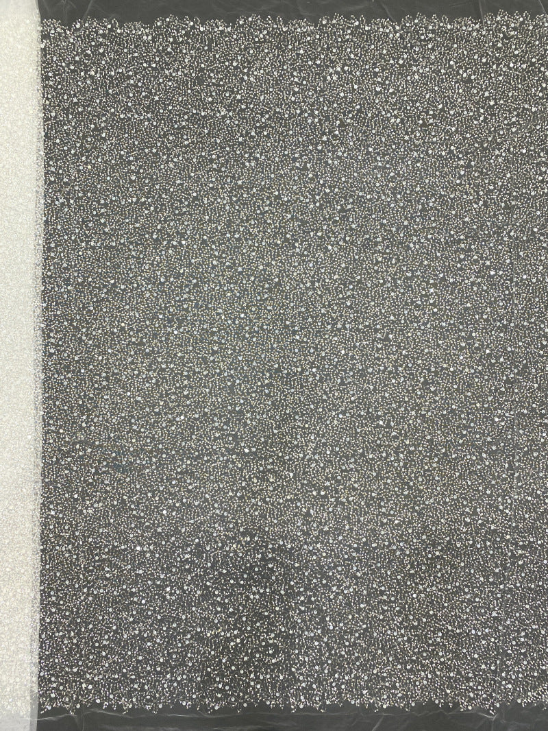 Printed Ribbon Foam Bead & Sequin Embroidery Fabric — fabric photo 6