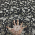 Sequin & Bubble-Bead Embroidered Bridal Fabric – Design 18431 — fabric photo 3