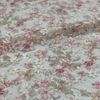 Floral Printed Bead Sequin Embroidery Fabric — fabric photo 5