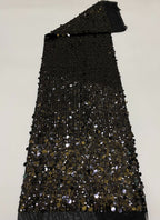 Stretch 5/12 mm Sequin Embroidered Stretch Mesh Fabric — fabric photo 3