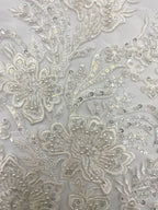 Symmetrical Bugle Bead & 3/4mm Sequin Fabric — fabric photo 5
