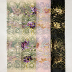 Multicolor Botanical Sequin Embroidered Bridal Fabric – Design 01823 — fabric photo 4