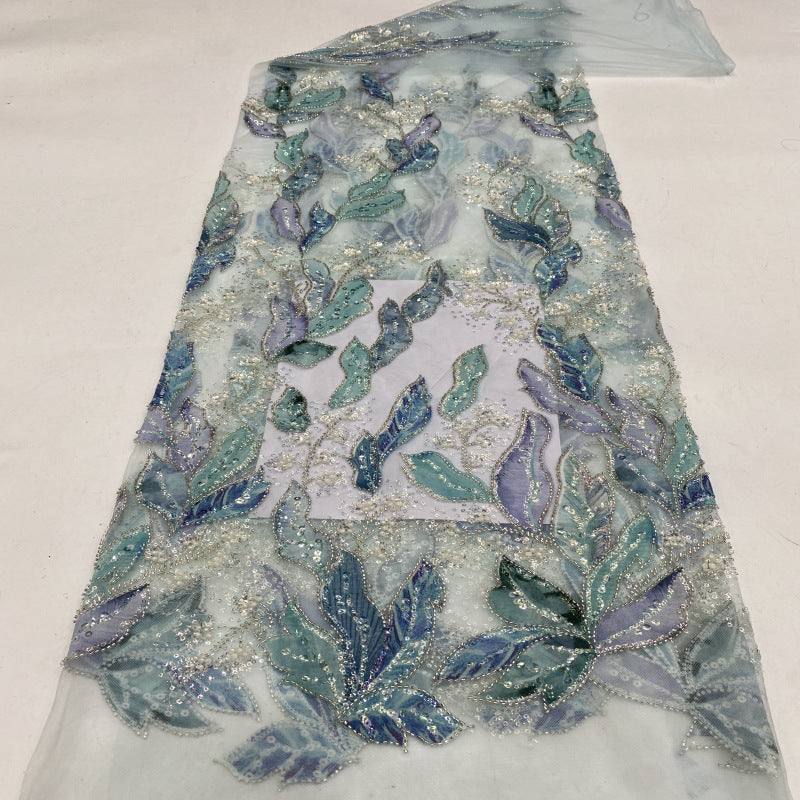 Botanical Sequin & Printed Bridal Fabric – Design 29503 — fabric photo 2