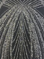 Bugle Bead & 3/5mm Crystal Sequin Fabric — fabric photo 3