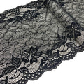 Large Floral Double-Scallop Picot-Edge Stretch Lace Trim 23 cm