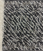Corded Silver Bead & 4/7 mm Sequin Embroidered Fabric — fabric photo 2
