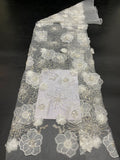 3D Sequin & Bubble-Bead Embroidered Bridal Fabric – Design 04255 — fabric photo 6