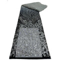 Heavy Gradient Sequin & Bugle-Bead Embroidered Lace Fabric — fabric photo 5