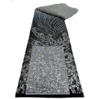 Heavy Gradient Sequin & Bugle-Bead Embroidered Lace Fabric — fabric photo 5