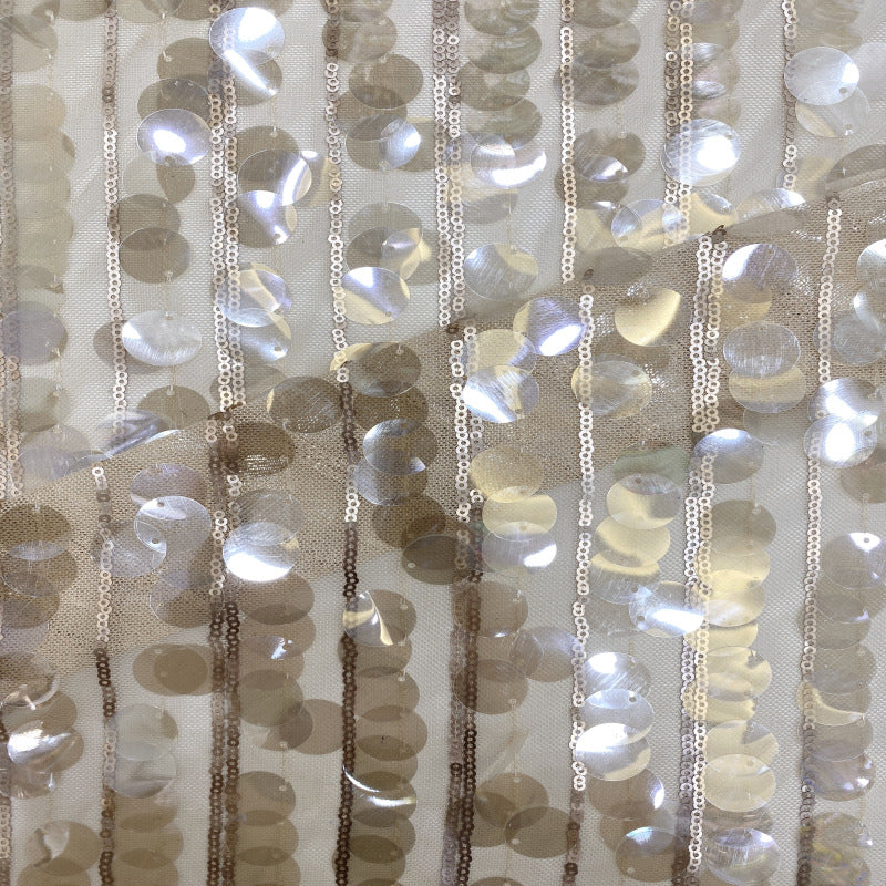 Stretch Mesh with 3/18mm Sequin Embroidery — fabric photo 4