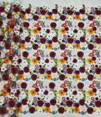Multicolor Appliqué Bridal Fabric — fabric photo 3