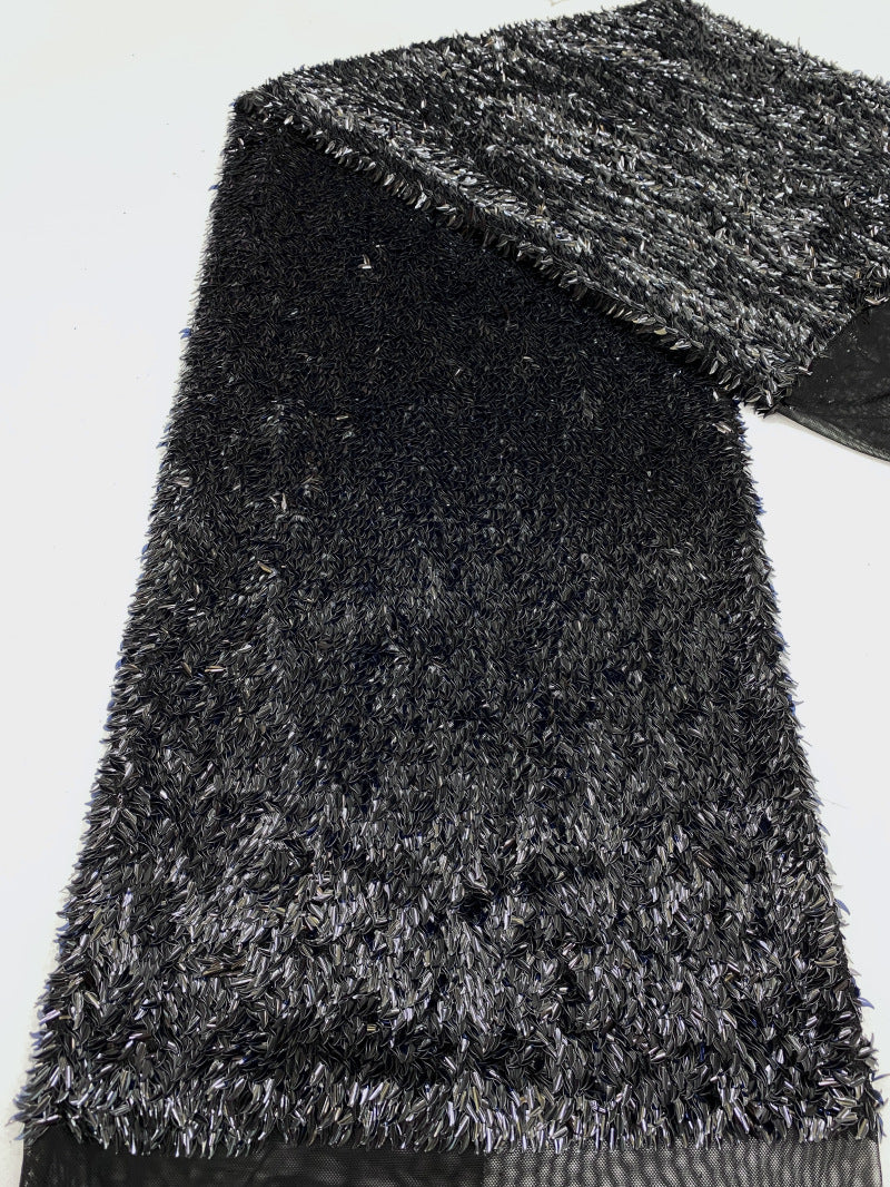 Stretch Sequin Embroidered Stretch Mesh Fabric – Design 83167 — fabric photo 6