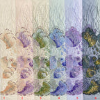 Floral Bugle Bead Crystal Sequin Bridal Fabric