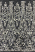 Crystal-Look Sequin & Bubble-Bead Embroidered Bridal Fabric – Design 68703 — fabric photo 6