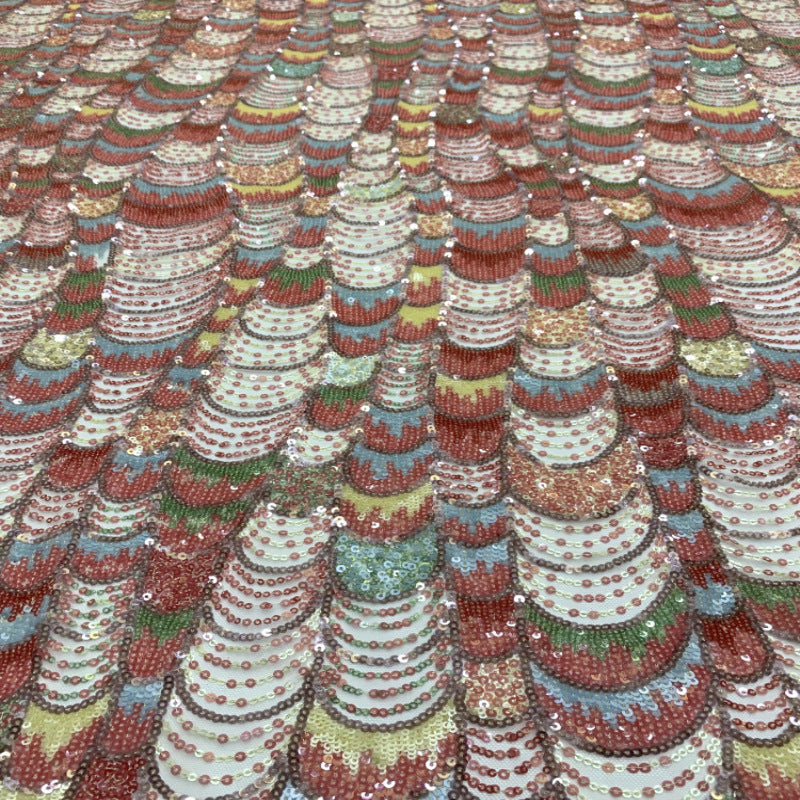 Iridescent Laminated Sequin Fabric for Evening Dresses — fabric photo 2
