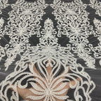 Heavy Symmetrical Bead Sequin Bridal Fabric — fabric photo 3