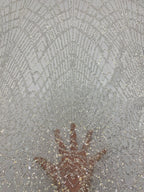 Crystal-Look Sequin & Silver-Bead Embroidered Bridal Fabric — fabric photo 2