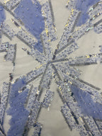 Corded Double-Bead and 4/7 mm Crystal Sequin Fabric — fabric photo 3