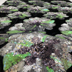 Velvet Large Floral Colorful Sequin Fabric — fabric photo 4