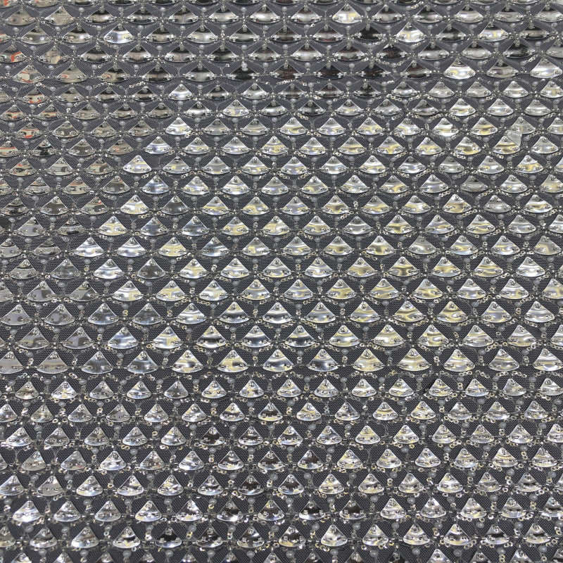 Triangular Sequin Laser Foam Bead Fabric — fabric photo 5