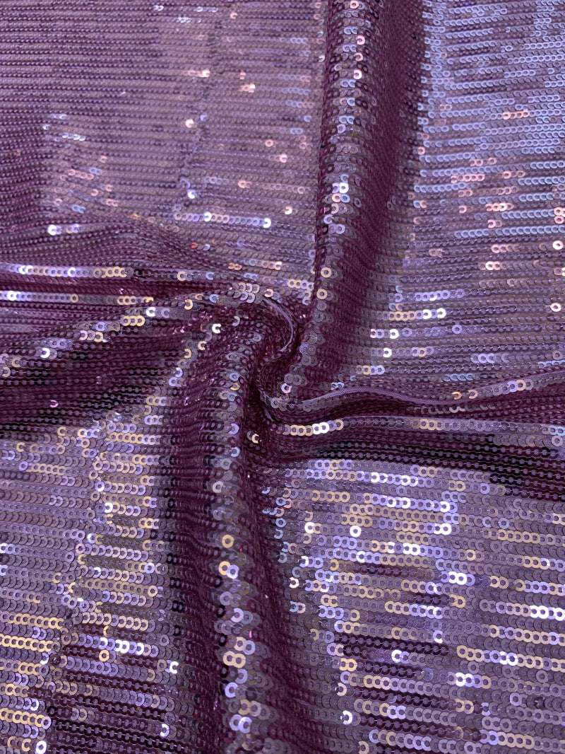 Horizontal Stripe Knit 3mm Sequin Fabric — fabric photo 3