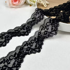 Small Floral Stretch Nylon-Spandex Lace Trim 5.4 cm