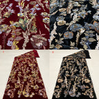 Velvet with Double Beads and Colorful Sequins