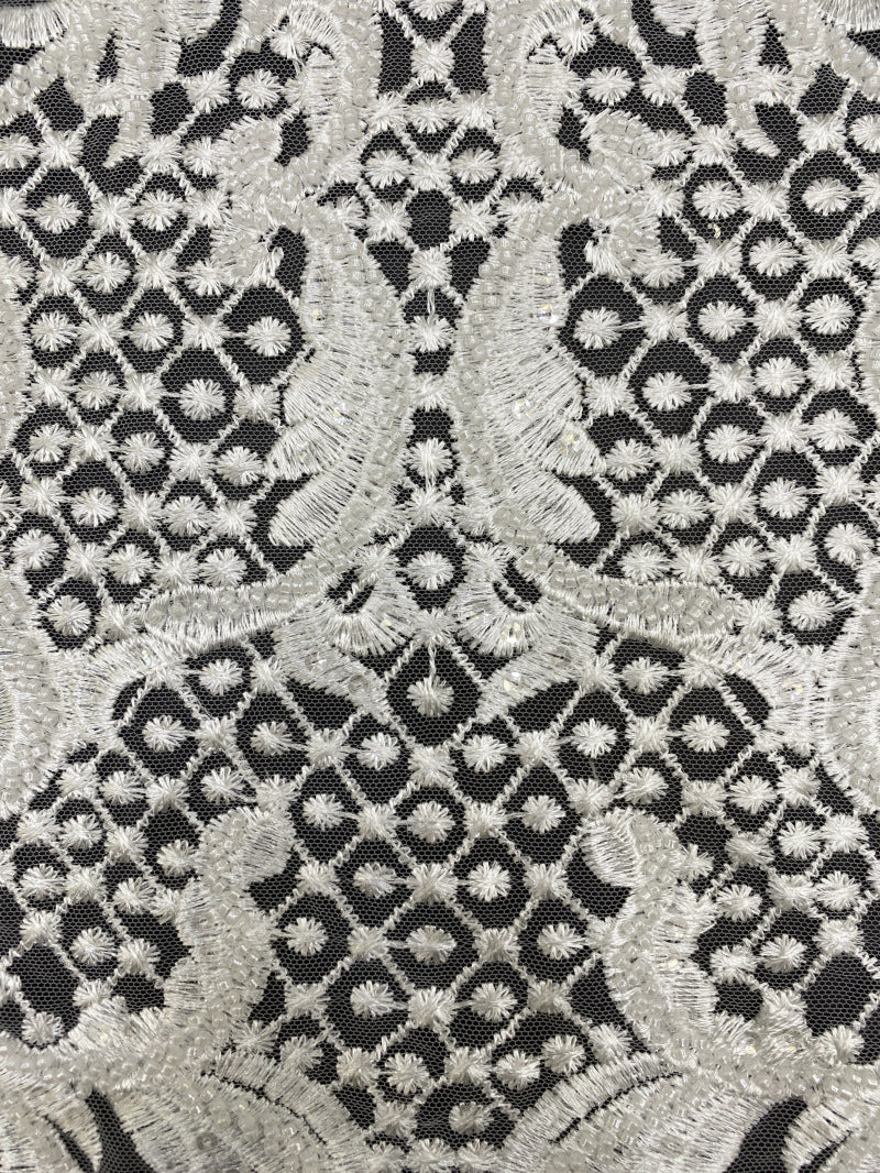 Bead & Sequin Embroidered Fabric for Gowns — fabric photo 3