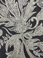 Foam Bead 3/4mm Sequin Embroidery Fabric for Gowns — fabric photo 3