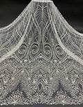Ornamental Foam Bead & Crystal Sequin Fabric — fabric photo 6