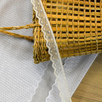Dotted Single-Scallop Stretch Nylon Lace Trim 1.5 cm — fabric photo 5
