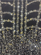 Heavy Crystal-Look Sequin & Triple-Bead Embroidered Bridal Fabric — fabric photo 5