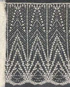 Botanical Foam Bead Embroidered Fabric with Sequins