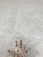 Foam Bead Sequin Embroidery Fabric for Evening Dresses — fabric photo 4