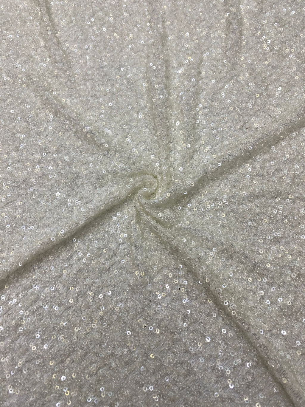 Multicolor 3 mm Sequin Embroidered Stretch Mesh Fabric — fabric photo 2