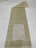 Sequin & Silver-Thread Embroidered Bridal Fabric – Design 09951 — fabric photo 6