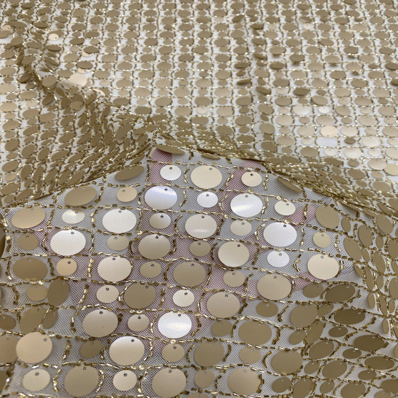 12mm & 18mm Rolled Sequin Stretch Mesh — fabric photo 3