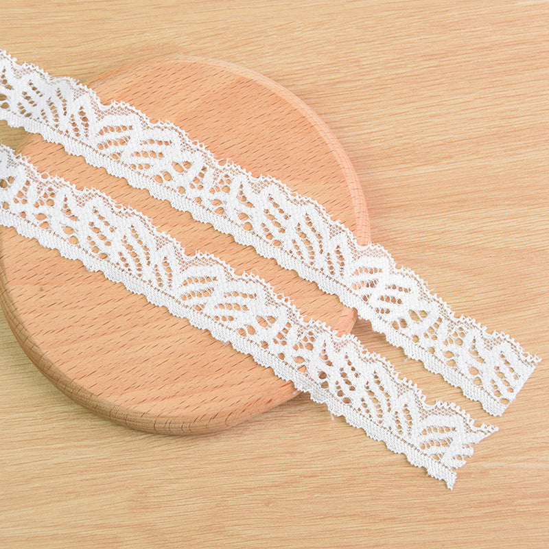 Leaf Narrow Stretch Lace Trim 2.3 cm — fabric photo 3
