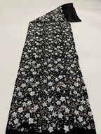 Black Base Plum Blossom Double Bead 3/7mm Sequin Fabric — fabric photo 6