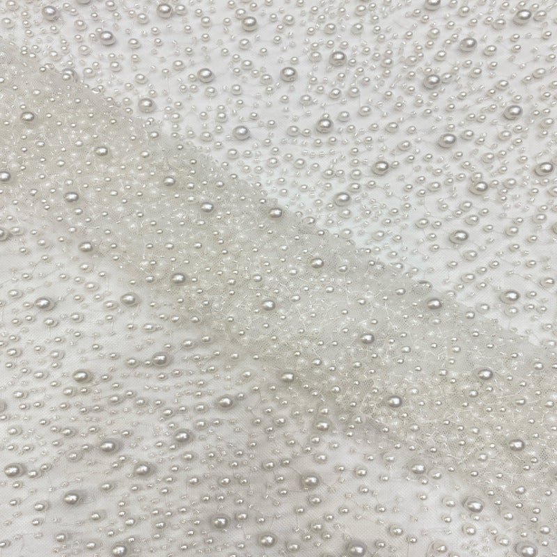 Floral Seed Bead & Foam Bead Embroidery Fabric — fabric photo 5