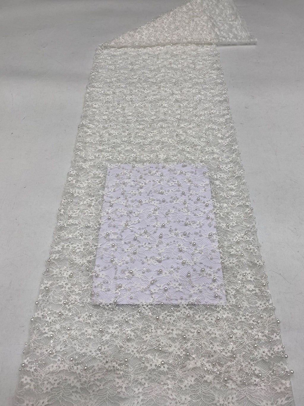 Beaded Sequin Wedding Lace with Foam Beads — fabric photo 6