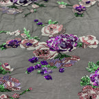 Multicolor 2/3/4/5 mm Sequin Embroidered Tulle Mesh Fabric — fabric photo 4