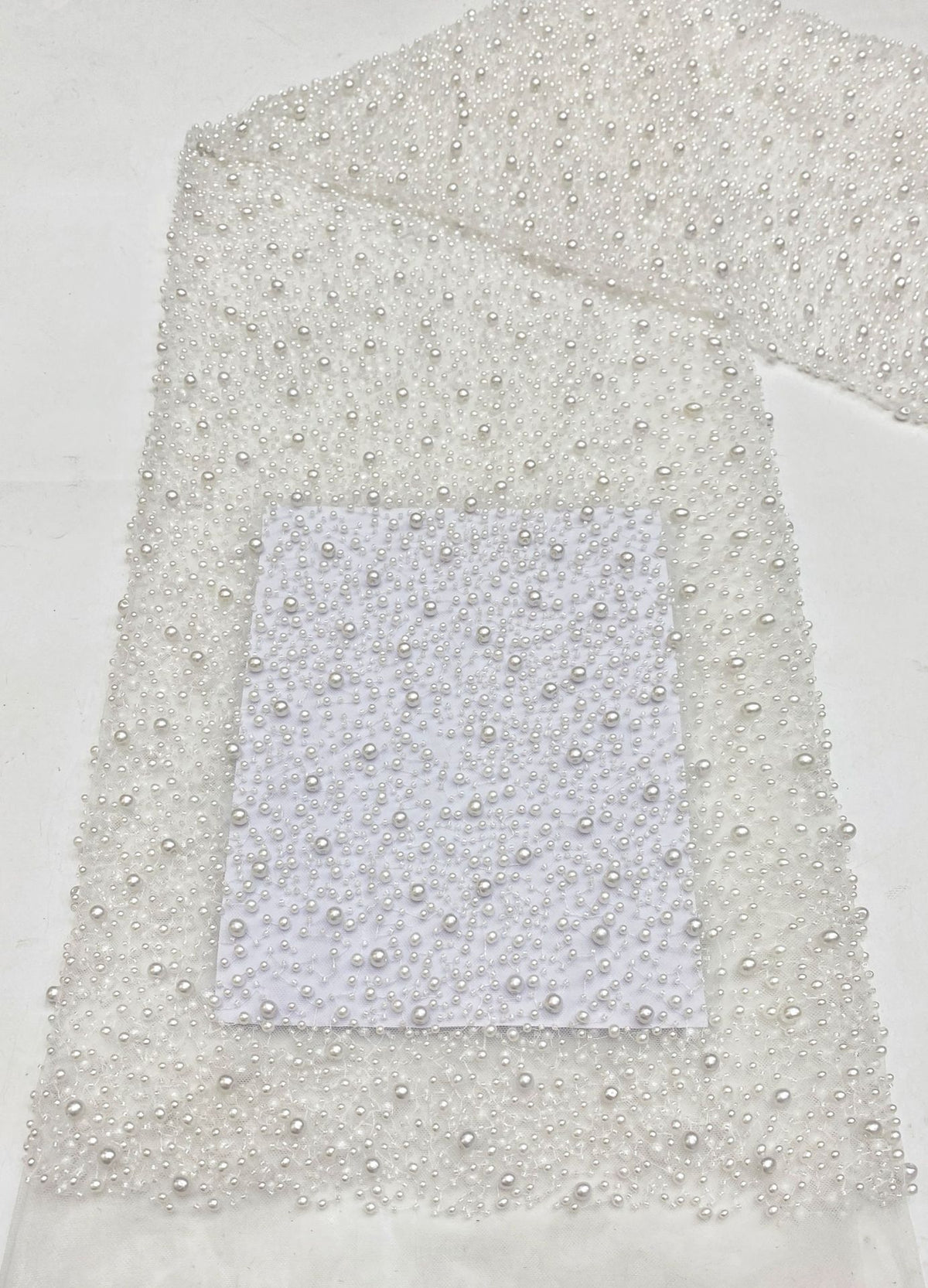 Floral Seed Bead & Foam Bead Embroidery Fabric — fabric photo 6