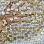 Hollow Grid 3mm & 18mm Sequin Fabric — fabric photo 2